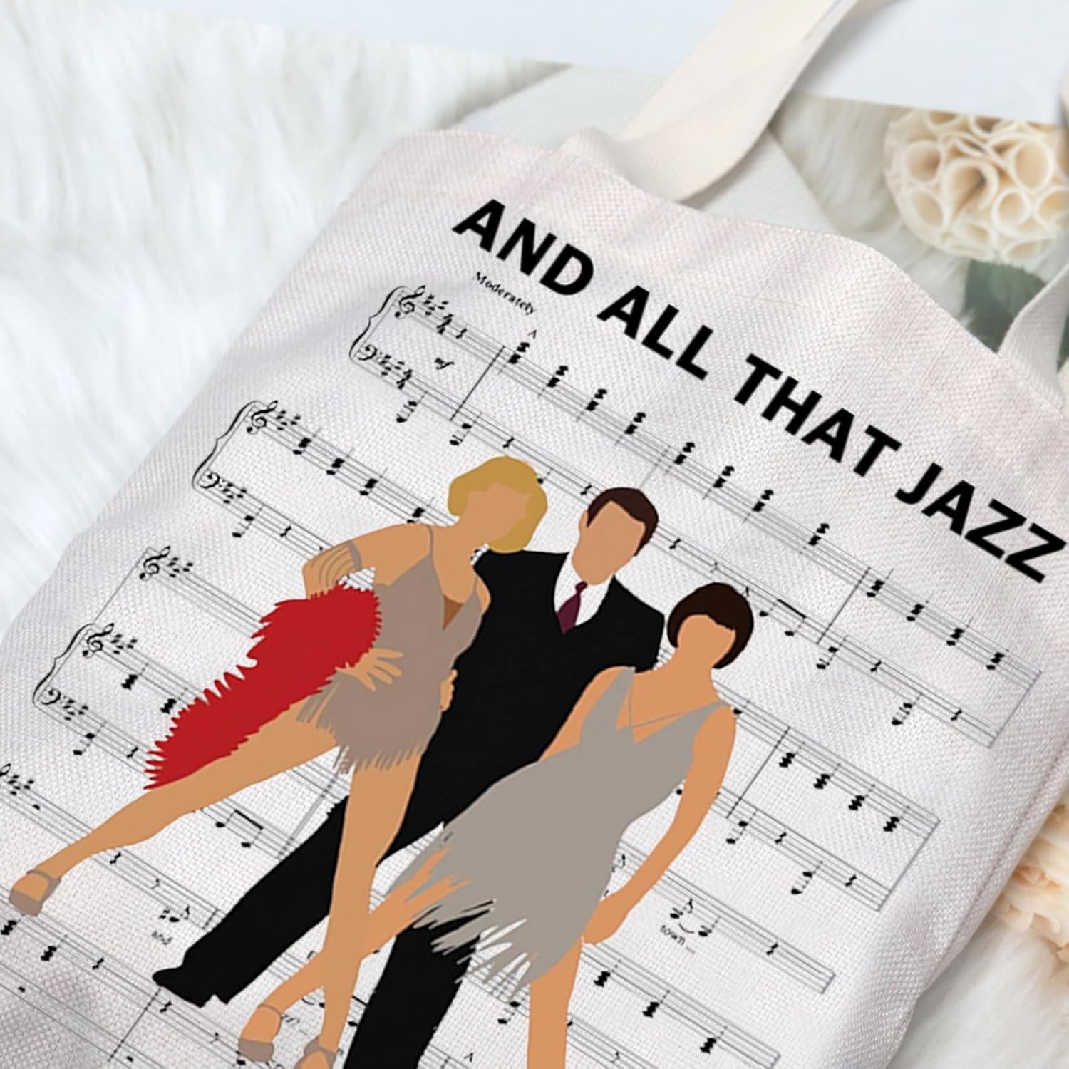 G2TUP Chicago Musical Tote Bag Musical Theatre Fans Gift And All That Jazz Shoulder Bag Chicago Merch - Image 4