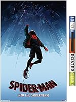 Vista 11 de Trends International Spider-Man de Marvel póster Into The Spider-Verse-Falling de 22.37 x 34 pulgadas, versión prémium sin marco