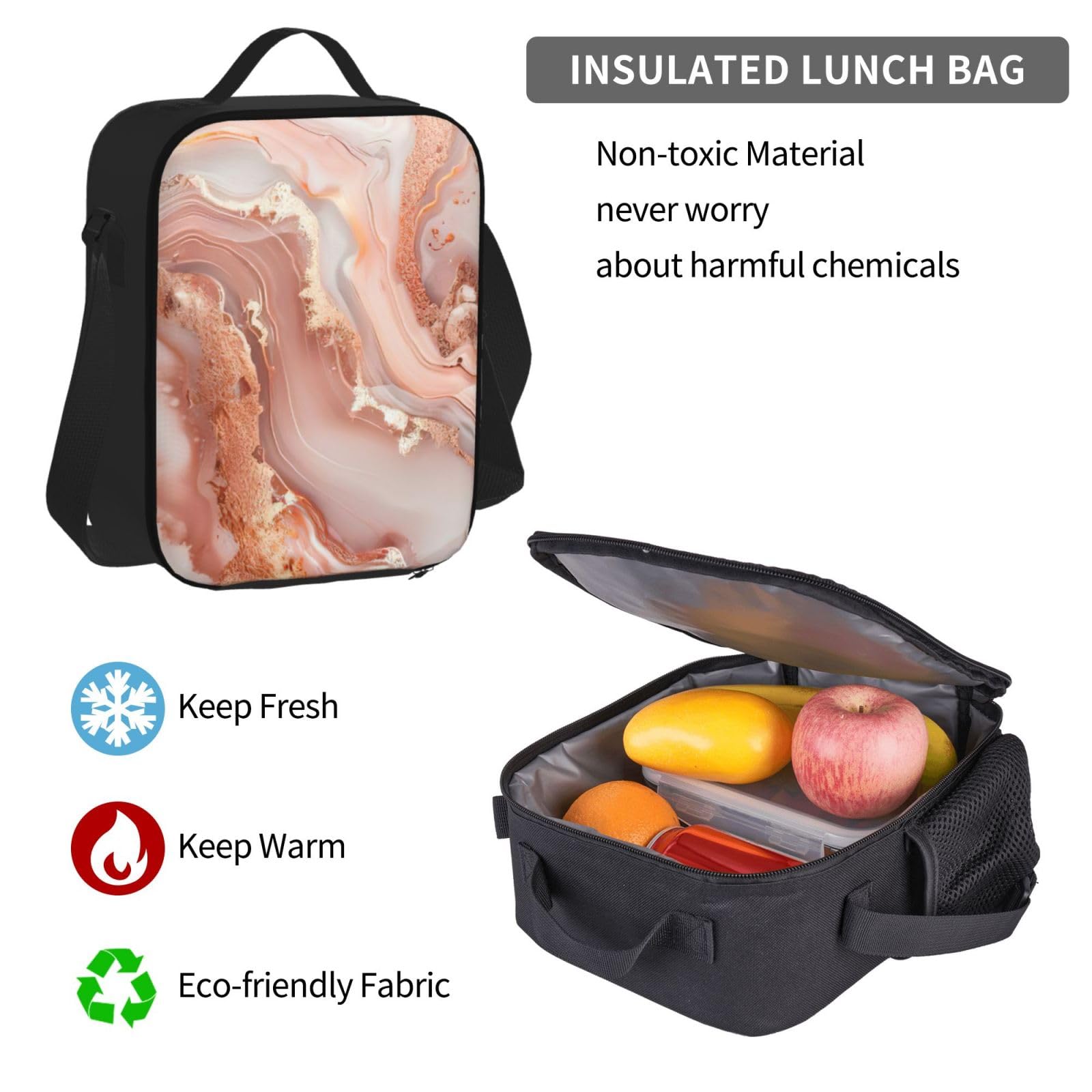 Zaino, borsa portapranzo, astuccio, set da 3 pezzi, per lavoro e