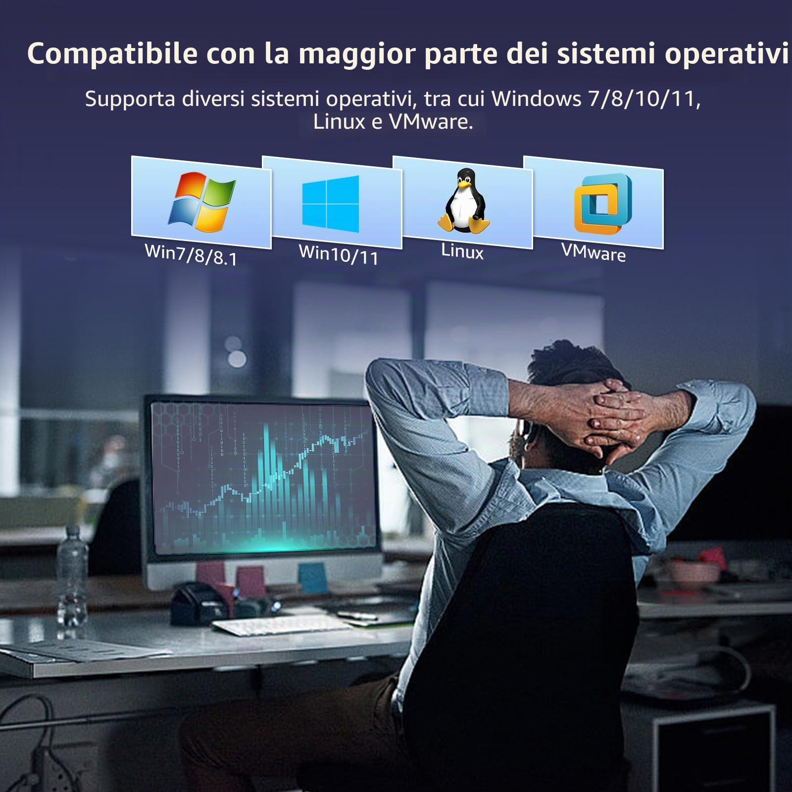 Scheda di Rete PCIe SFP+ 10Gb con Doppia Porta SFP+ 10 Gbps, Chip 82599(X520-DA2), Adattatore LAN Ethernet VIMIN 10G Supporta Windows 7/8/10/11/Linux/VMware, Compatibile con PCI Express X8 e X16