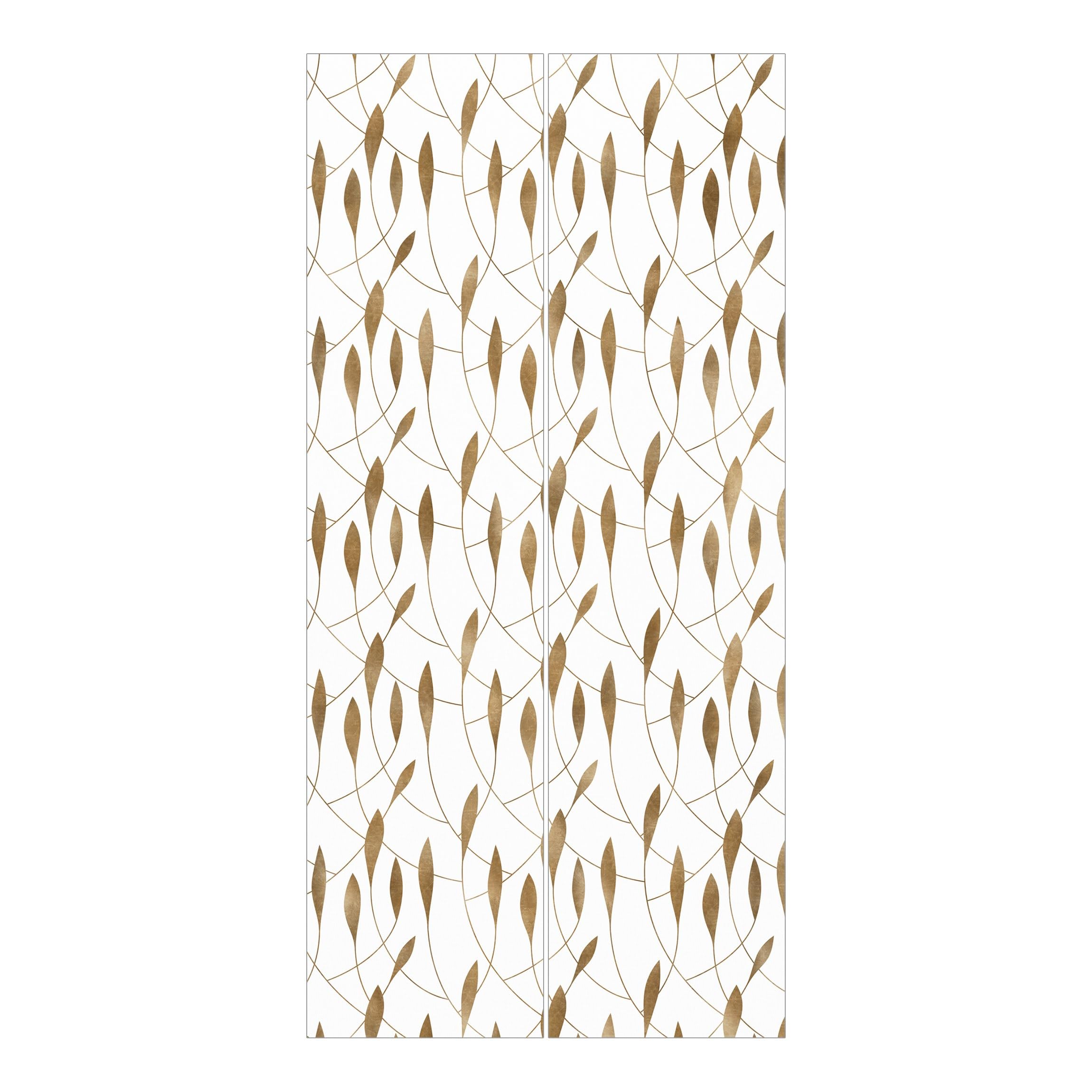 Schiebegardine halbtransparent 60er Paneel Klett Muster Textil lichtdurchlässig - Motiv Modern Flächenvorhang schwarz Weiss Wohnzimmer Schlafzimmer 2435 (120x250 cm - 2er Set)