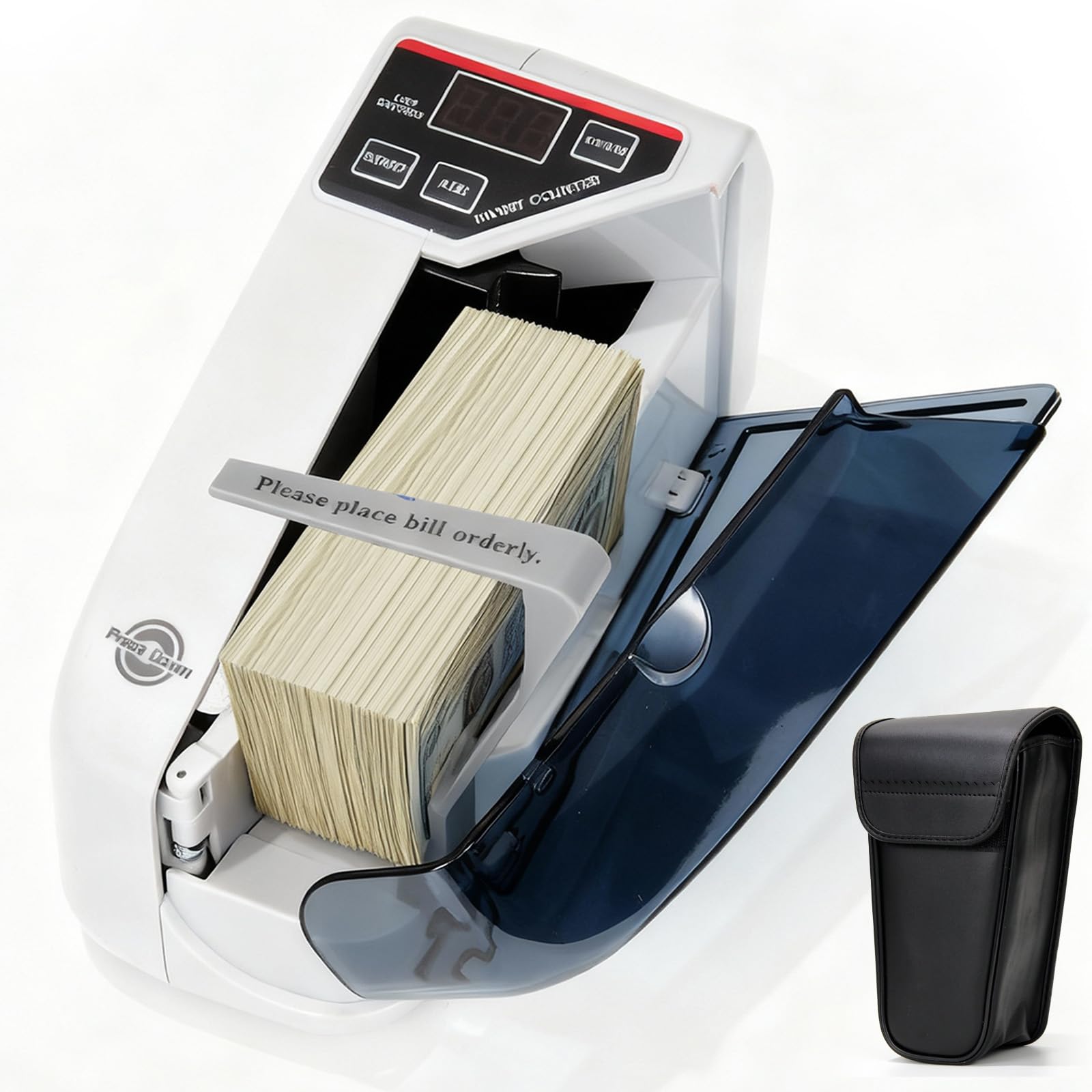 WINB Contatore di denaro con rilevamento di contraffazioni UV - Contatore contatore di contanti portatile, 600 note/min ad alta velocità per banconote e valuta