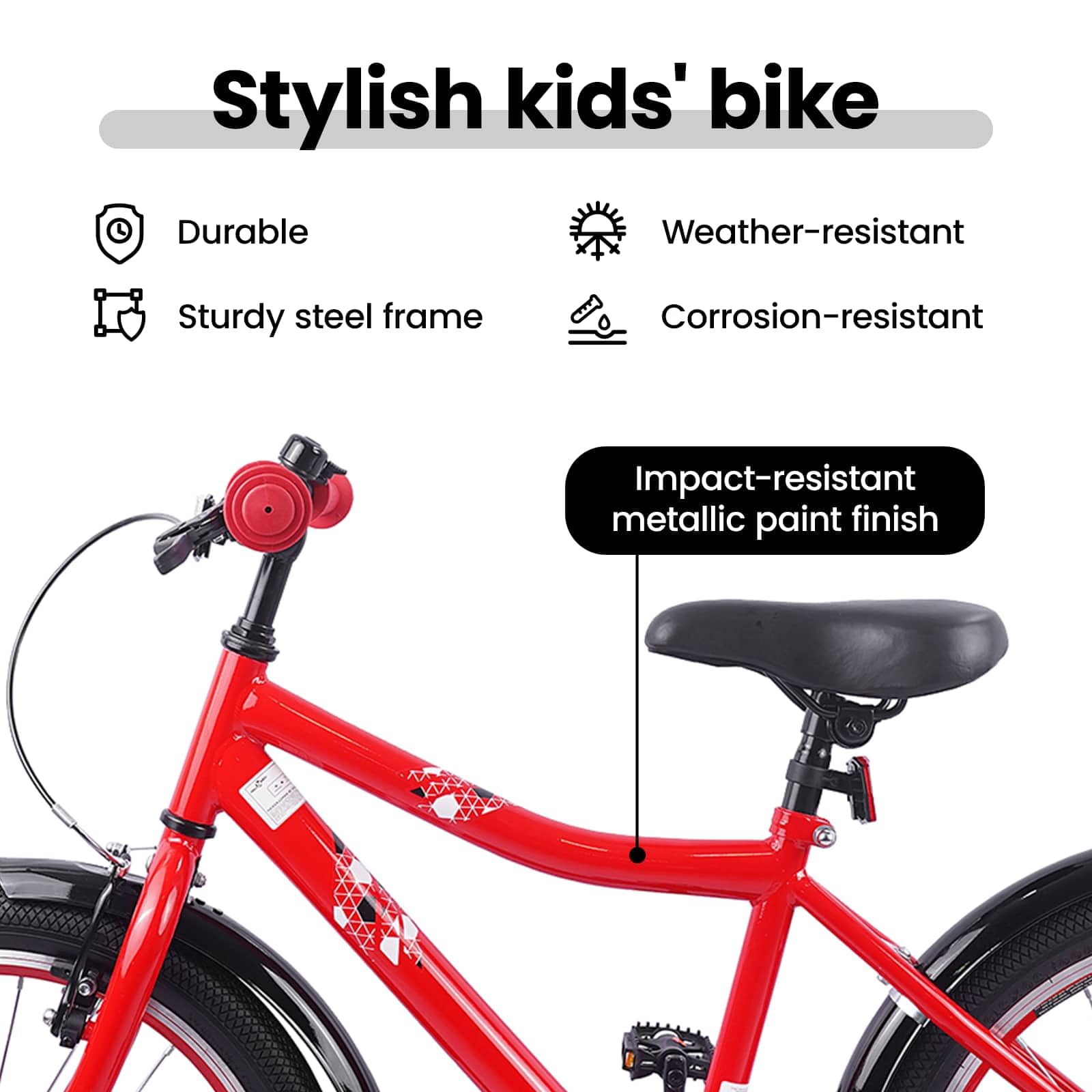 vidaXL Biciclette per bambini Acciaio Gita piccoli giovani Bicicletta strada