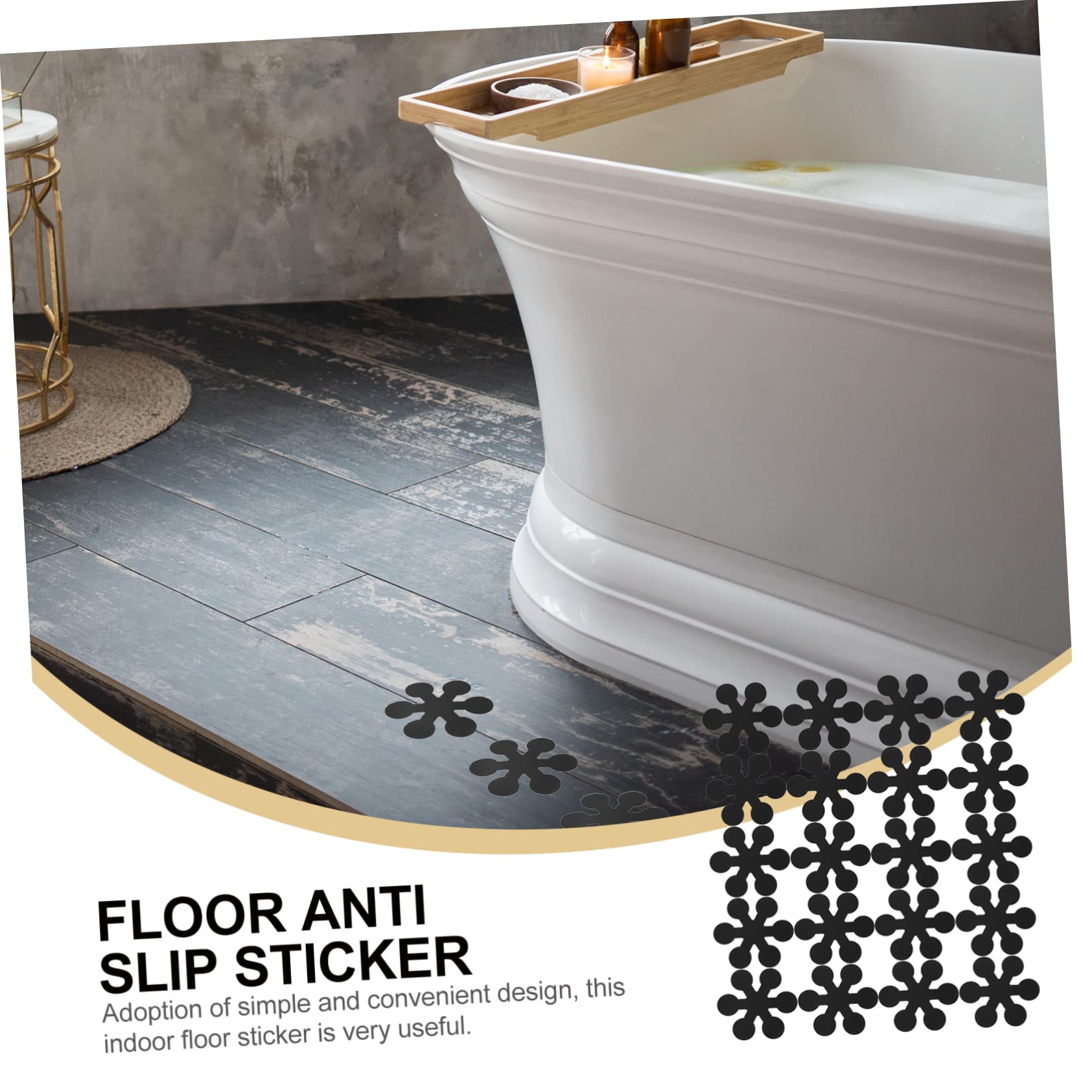 80piezas Pegatinas Antideslizantes para Baño Tiras Autoadhesivas De Peva Decorativas y Resistentes para Bañeras y Suelos Uso Escaleras y Superficies Diversas