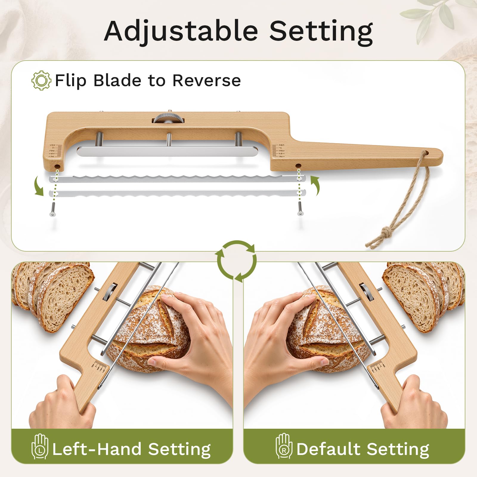 Bread Slicer for Sourdough & Bagels - Adjustable Thickness -4