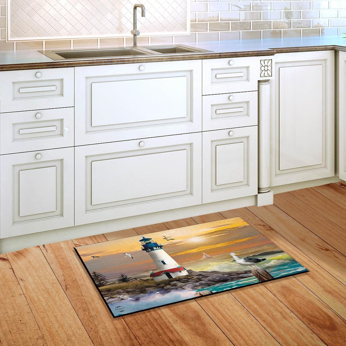 Briarwood Lane Sunset Lighthouse Summer Doormat