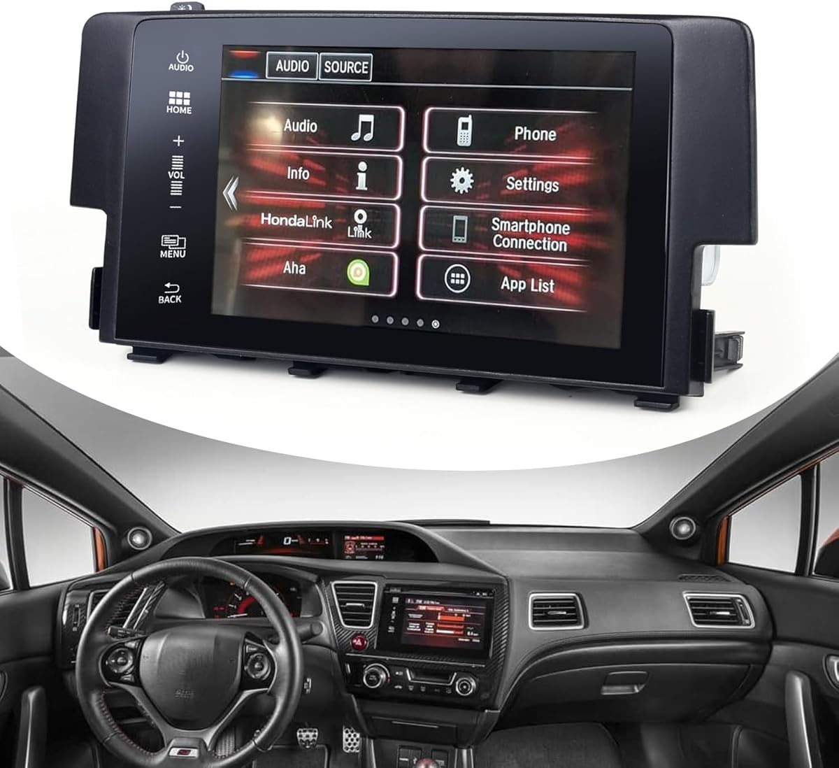 7-Inch OEM Navigation Touch Screen Display for Honda Civic 2016-2018 Radio Replacement - Compatible with 39710-TBA-305, 39710-TBA-A11, 39710-TBA-A21