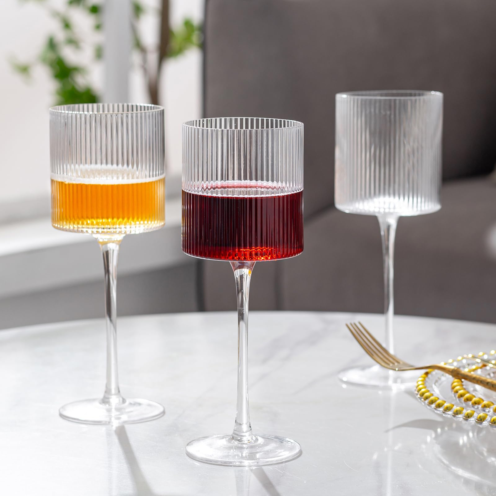 Copas Cóctel Coupe Nick & Nora | Juego De 4 | Cristal Sin Plomo Soplado A Mano | 15 Cl | Elegantes Para Martini, Cava