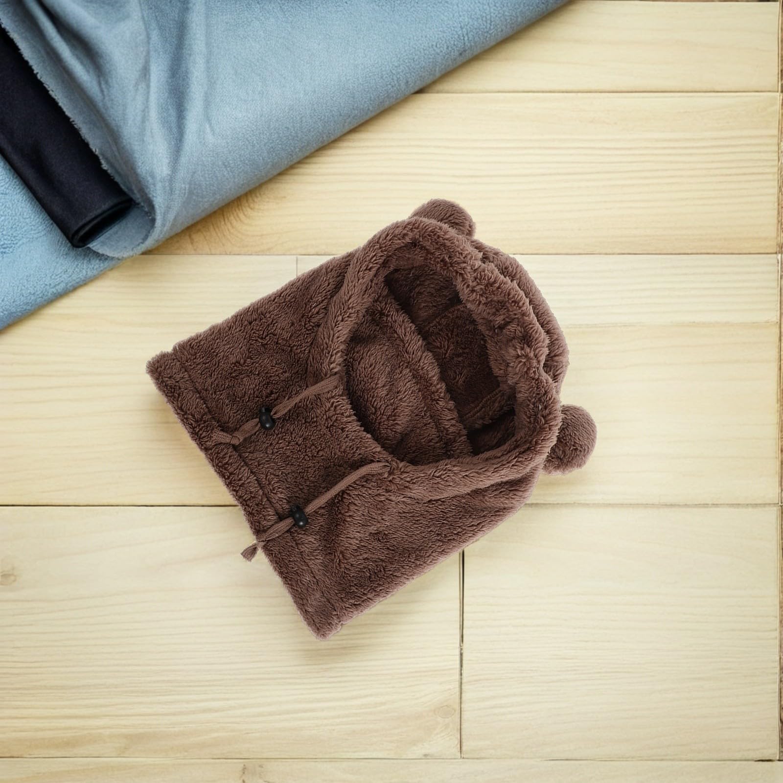 Toddmomy 5 Piezas Gorro para Niñas con Orejas, Abrigo Infantil Café