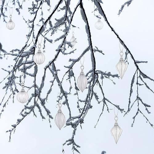 Miniatura 4 de Adornos de bola de Navidad, juego de 6 piezas de rugby plateado, bola redonda, colgante de diamante, decoraciones de Navidad para colgar para