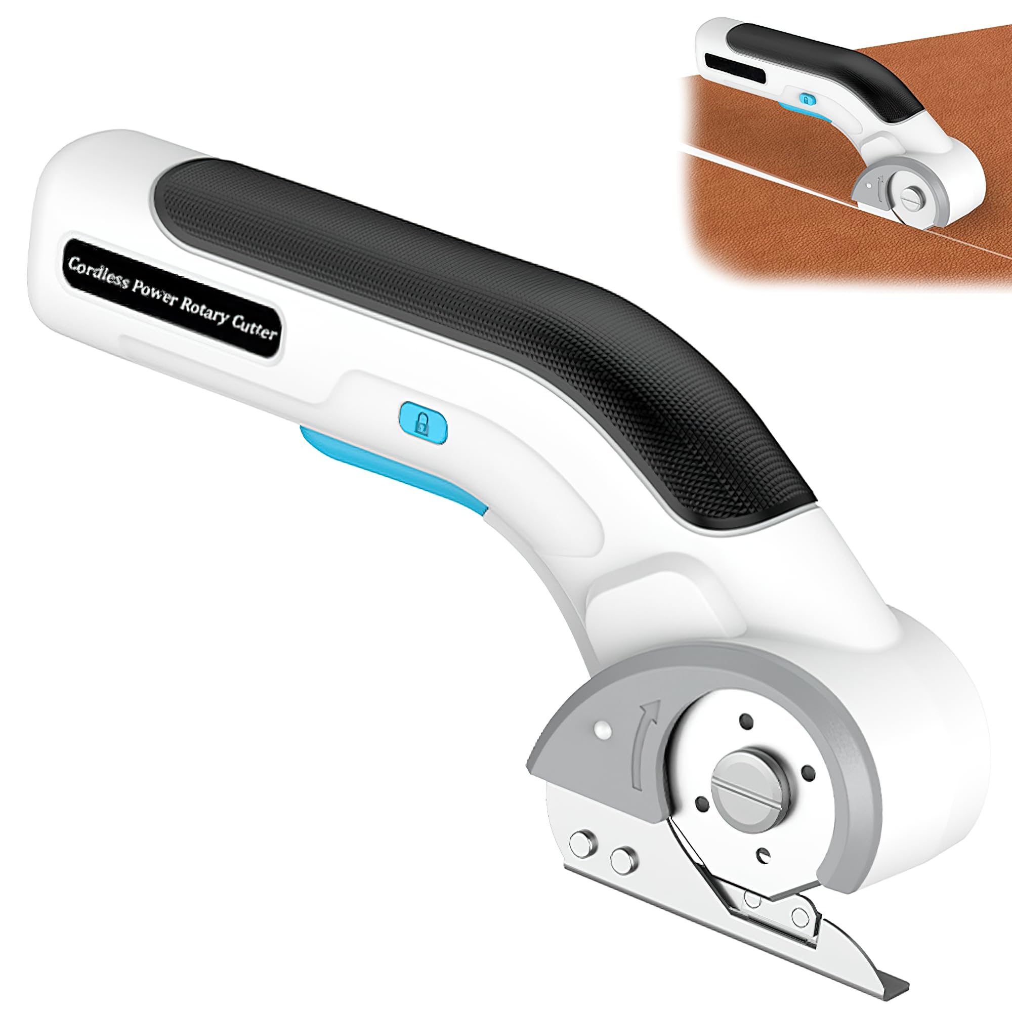 ZOTIMO ZipSnip Cordless and Rechargeable Electric Scissors for Cutting Fabric and Cardboard Cutter, Kaichi Rotary Craft Scissor Machine, Powerfully Efficient Plastic and Blouse Cutter
