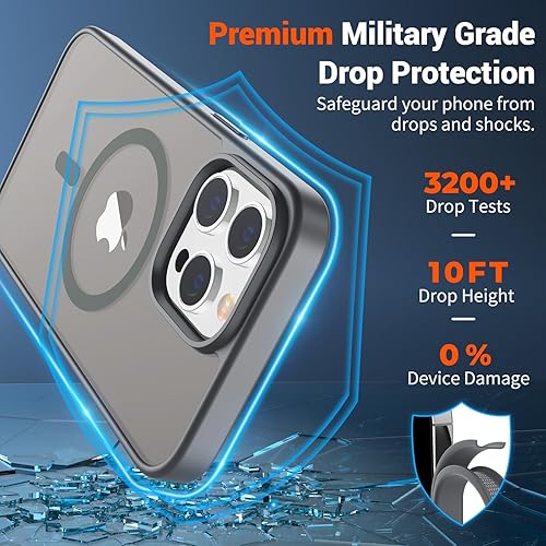 Miniatura 206 de SUPFINE Funda magnética para iPhone 11 (compatible con MagSafe) (protección contra caídas de grado militar), translúcida mate a prueba de golpes