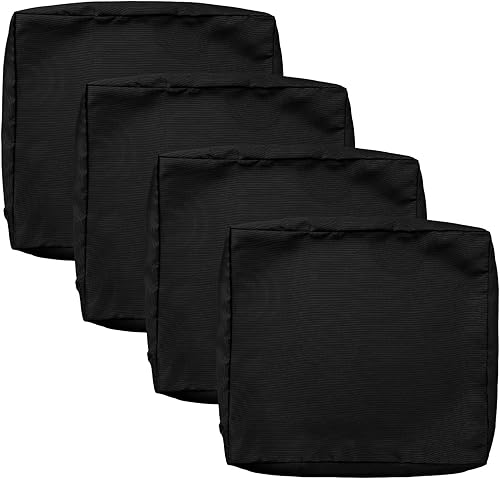 IDEE-HOME - Fundas de cojín para silla de patio, paquete de 4 6 unidades, funda de cojín de asiento al aire libre de 24"X22"X4", solo fundas de