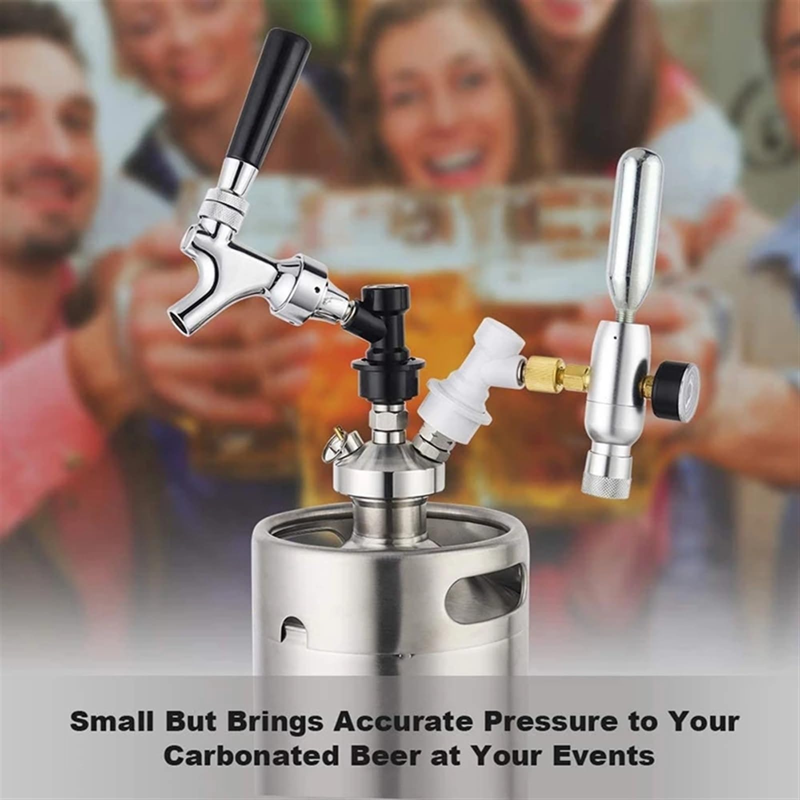 Kit Cerveza Kit de Cargador de CO2 regulado Homebrew, 7/16quot; Accesorios portátiles regulados para Cerveza casera Accessoire De Brassage(60psi)