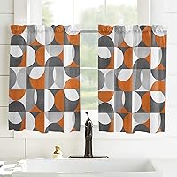 Vista 34 de Cenefa de cocina para ventanas, Día de la Independencia, pentagrama, textura de arpillera a cuadros, semitransparente, con bolsillo para barra