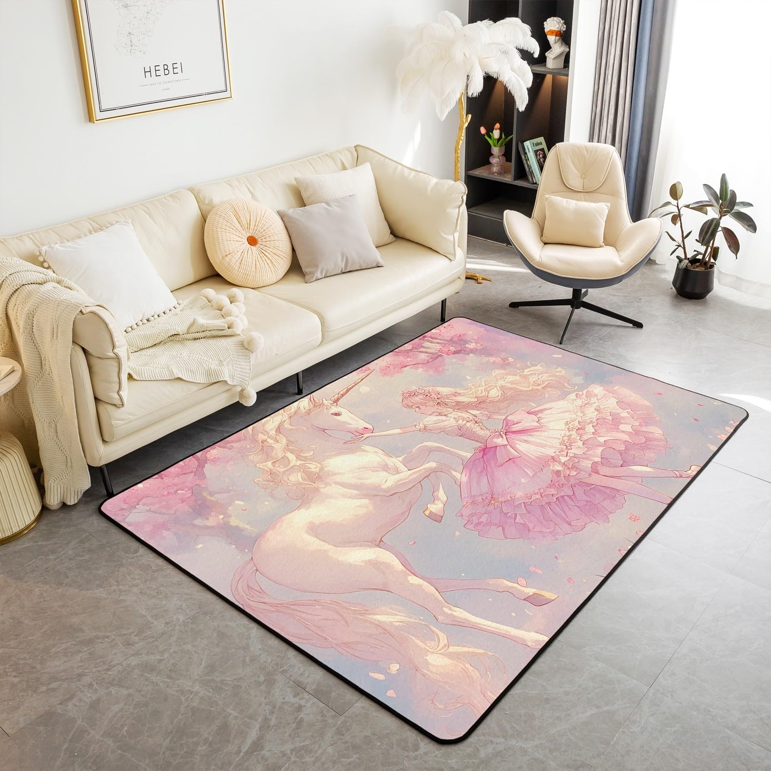 Tapis danse ballet rose, le cadeau idéal pour chambre de fille