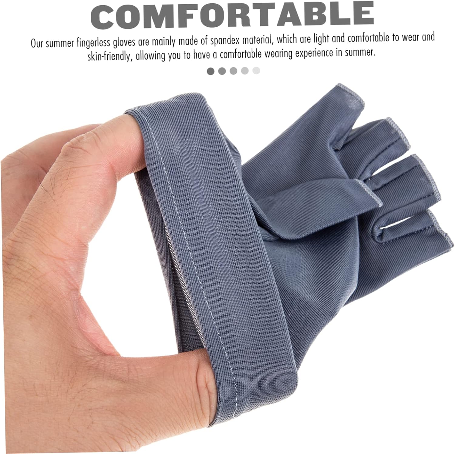 FOMIYES 5pairs Sun Protection Half Gloves Women Uv Resistant Car Driving Gloves Half Finger