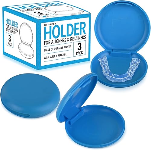 IMPRESA Paquete de 3 fundas delgadas para electrodomésticos dentales - Estuche de retención de bolsillo seguro - Plástico sólido Ming - Cierre de