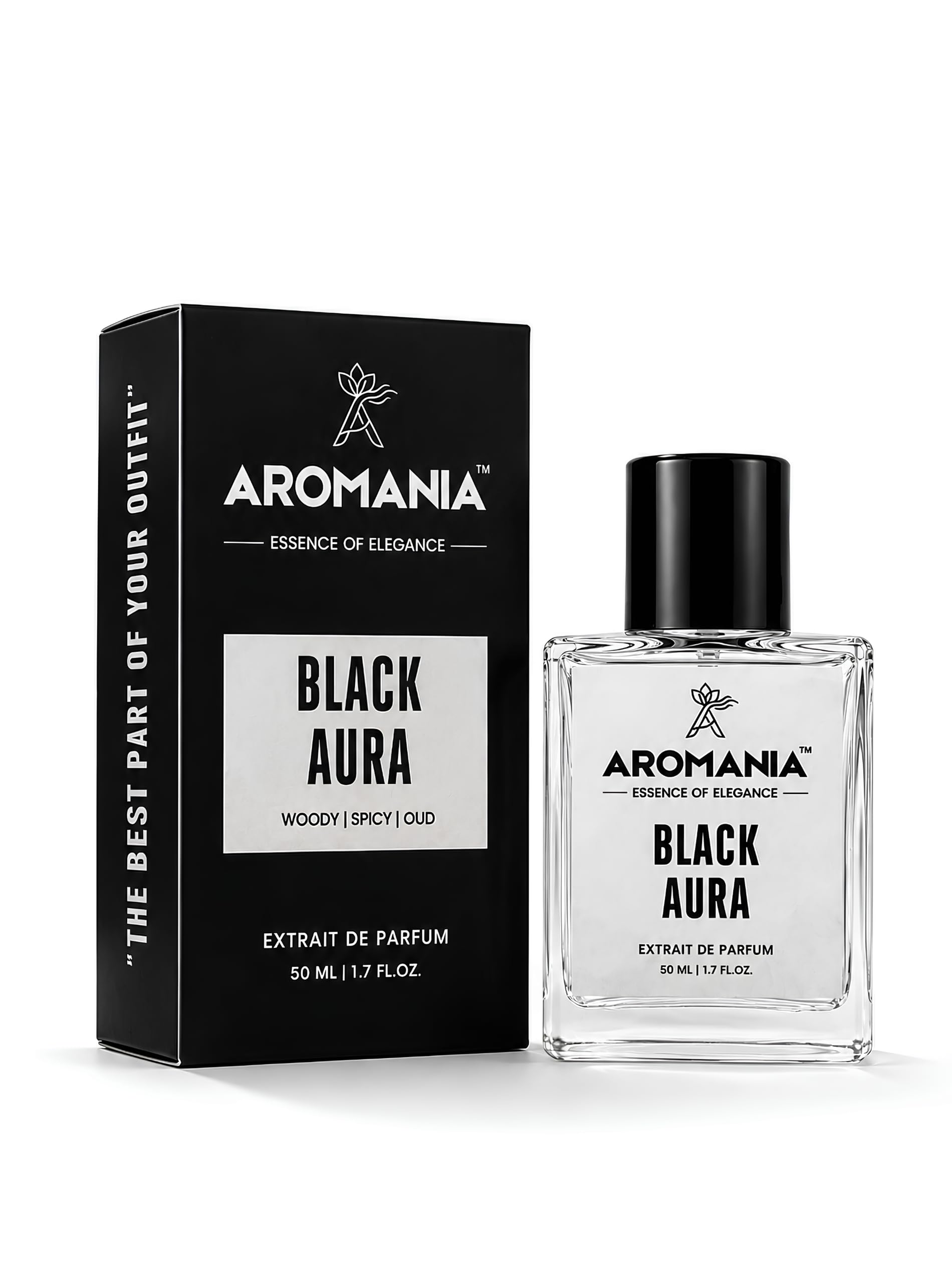 Aromania Black Aura Extrait De Parfum for Men | Long Lasting Perfume | 25% Oil Concentration | Woody, Spicy, Oud Perfume Notes | Perfume for Men | Inspired by D!or Sauvage Elixir | Gift for Men | 50 ml-picture-13