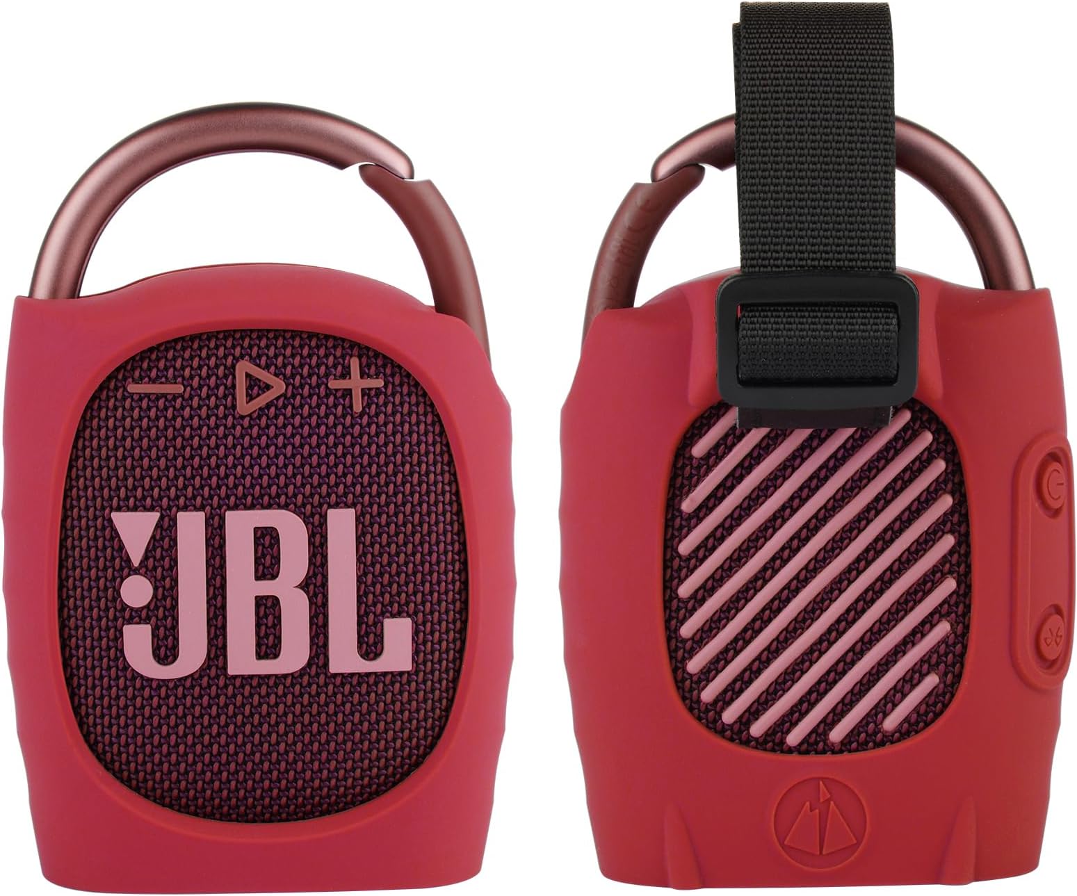 TXEsign Silicone Protective Carrying Case Compatible with JBL Clip 4 - Portable Mini Speaker Stand UP Cover Pouch for JBL Clip 4 (Red)