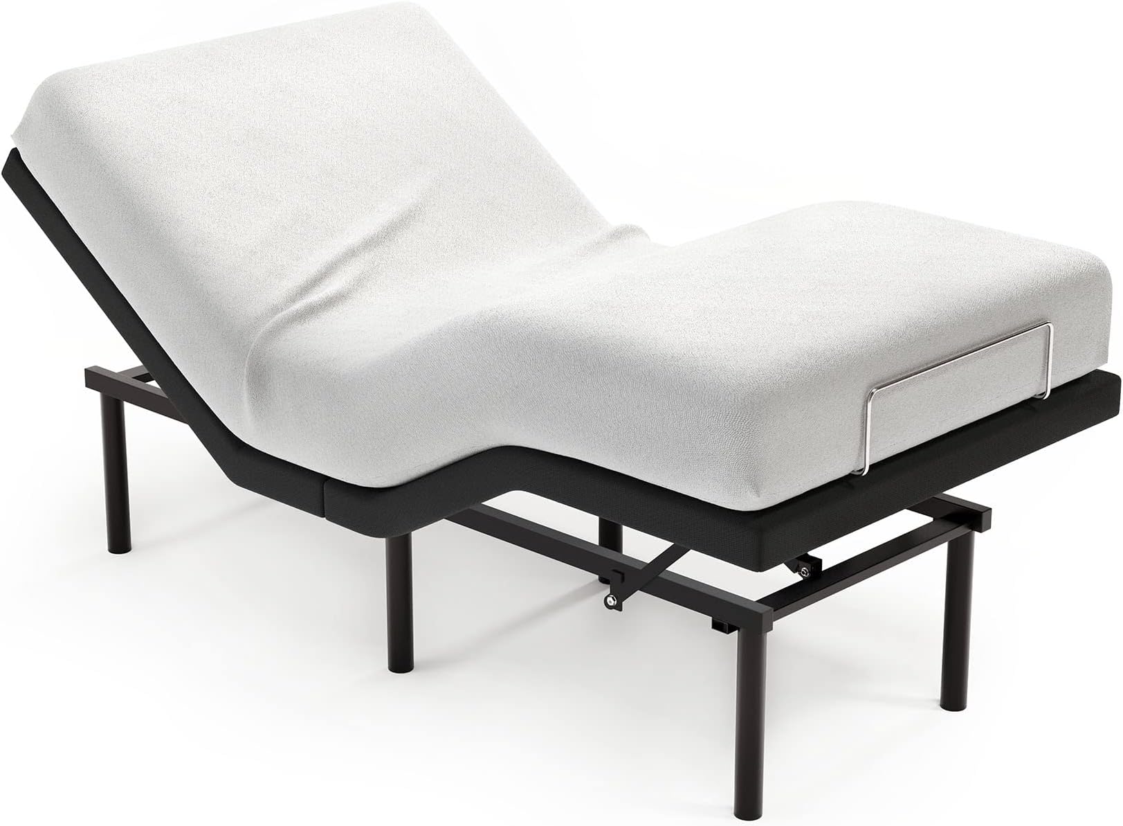 koorlian Adjustable Bed Frame Twin XL, Adjustable Bed Base with Remote, Head and Foot Incline, USB Charging, Underbed Lighting, Electric Adjustable Beds with 12 inch Legs