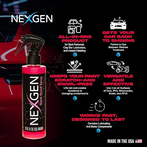 Miniatura 3 de Nexgen Spray de cerámica, espray de detalle rápido y removedor de arañazos y remolinos, paquete completo de detalles profesionales para proteger tu