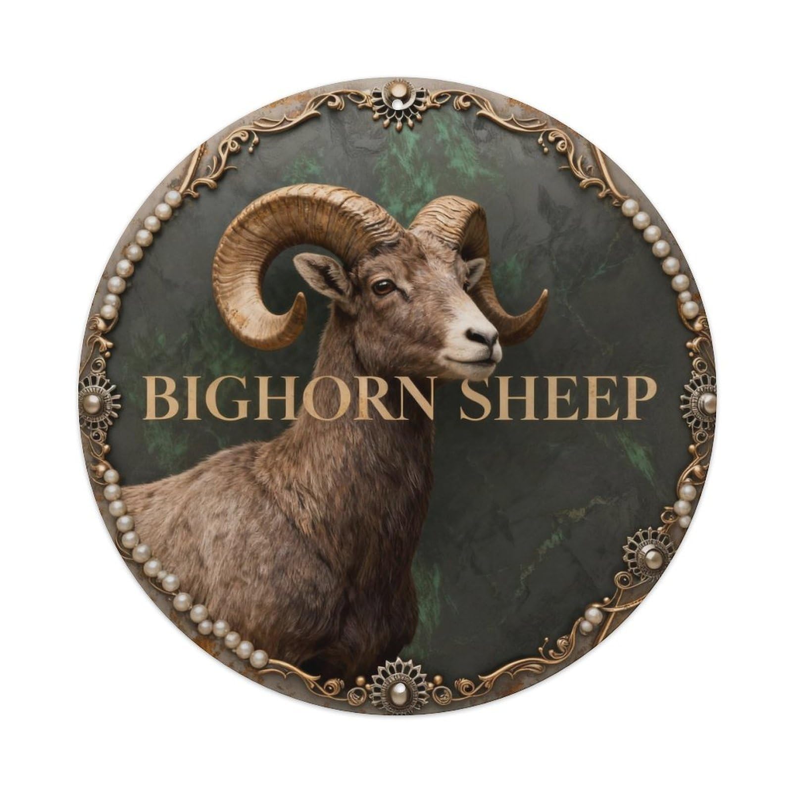 Bighorn Sheep Western Decor Metal Tin Sign Plaque