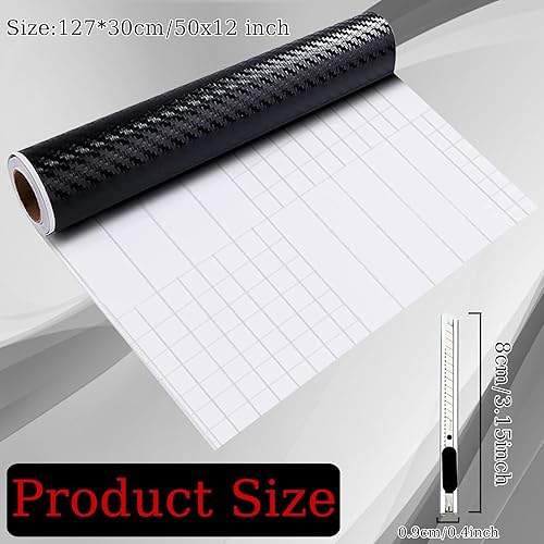 Miniatura 6 de STEVE YIWU - Envoltura de vinilo 3D de fibra de carbono 3D, calcomanías autoadhesivas de fibra de carbono para decoración con cuchillo y raspador de