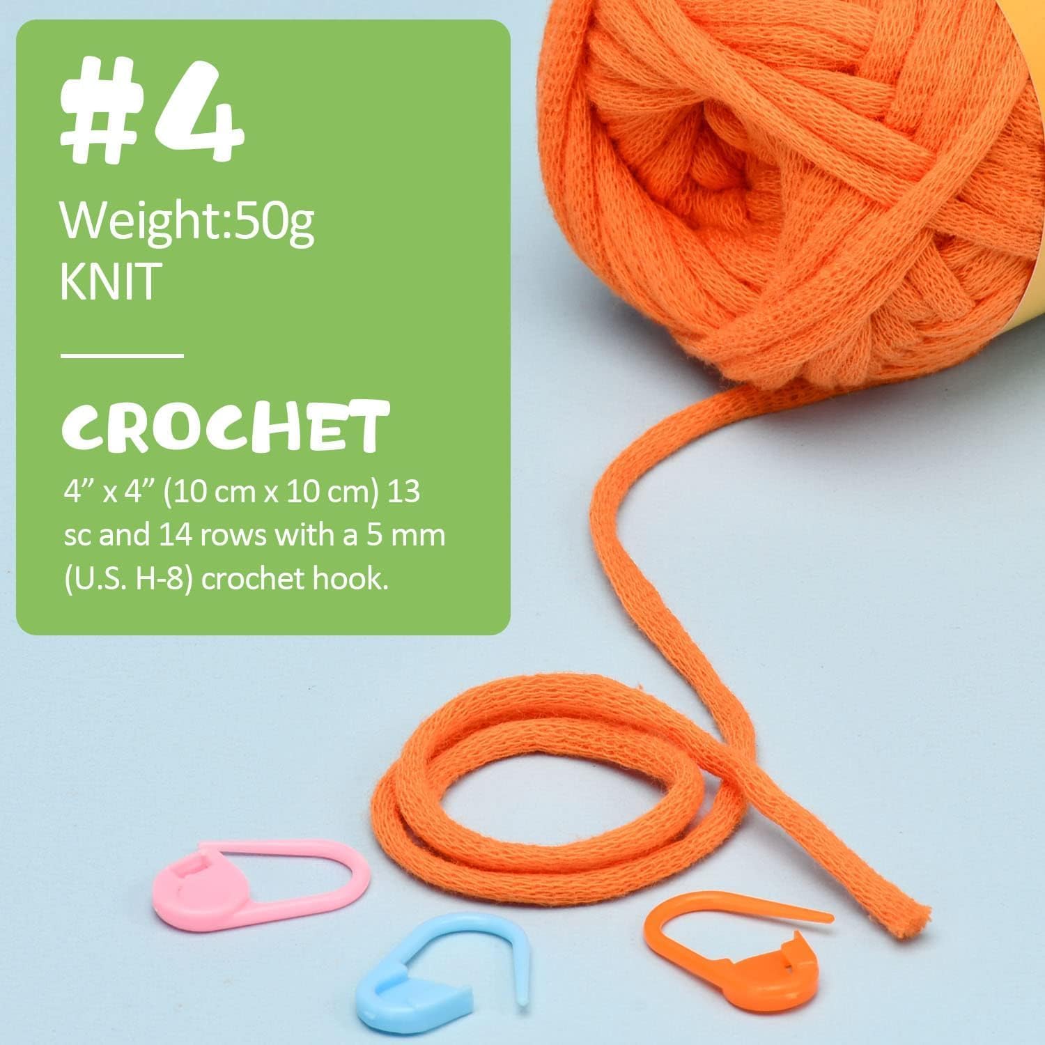 Crochet Yarn for Crocheting & Knitting, Cotton Yarn for Beginners Easy-to-See Stitches, Worsted Weight Cotton Nylon Yarn 4, Amigurumi Crochet Supplies, 8 x 50g/80m Multicolor