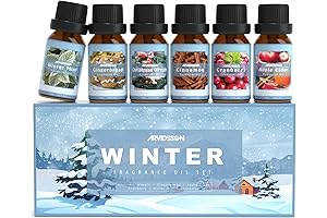 Winter Essential Oils Set, Holiday Fragrance Oil Gift Set for Diffuser, Candle Making