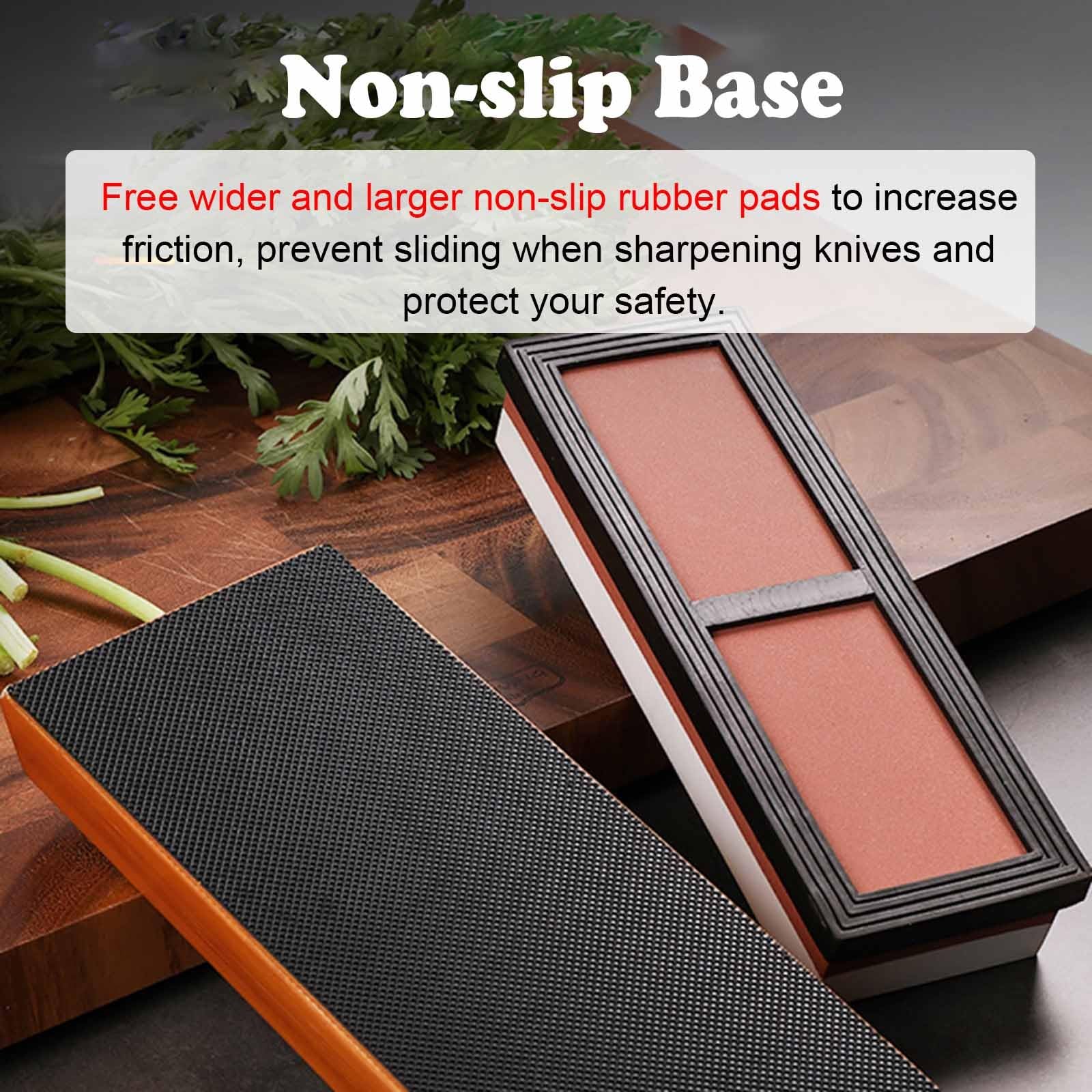 Afiladores de Cuchillos Piedra para afilar Cuchillos con Base Antideslizante, Hogar Profesional Afilador de Cuchillos de Cocina, Afilador de Tijeras para Rebanar Fruta Cortar Deshuesar Cuchillos (Col