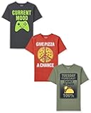 The Children's PlaceThe Children's Place Boys Short Sleeve Graphic T- Shirt 3-PackTaco Tues/Give Pizza/Current MoodMedium (7/8)
