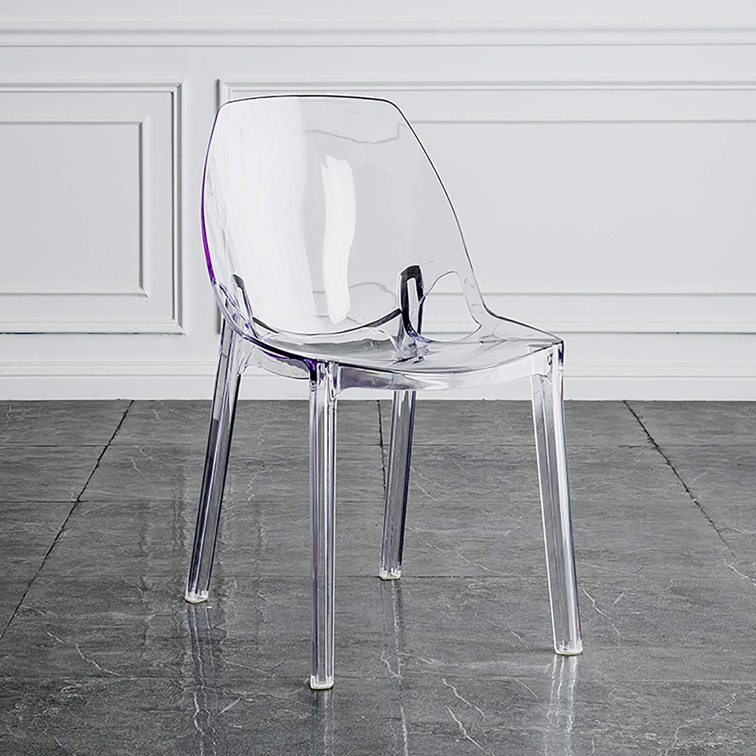 Chaise en acrylique transparent design cristal élégant pour salle à manger