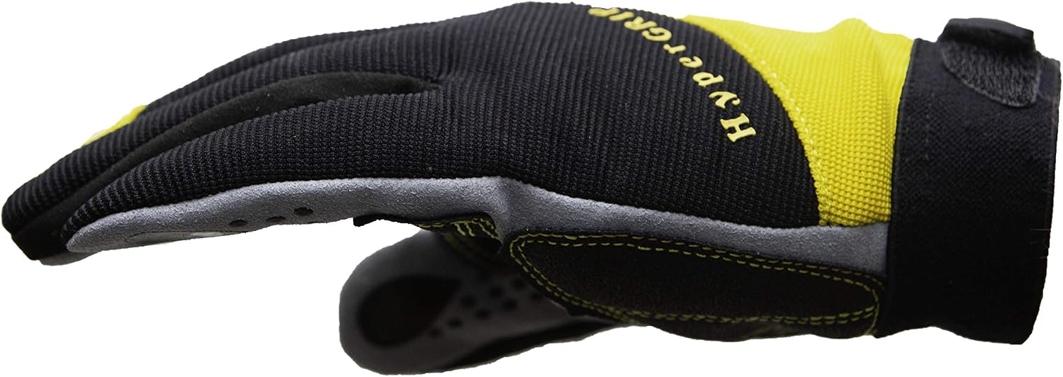 G & F 1089M Hyper Grip Non-Slip High-Performance Mechanics Work Gloves, Driving Gloves, Medium, Yellow