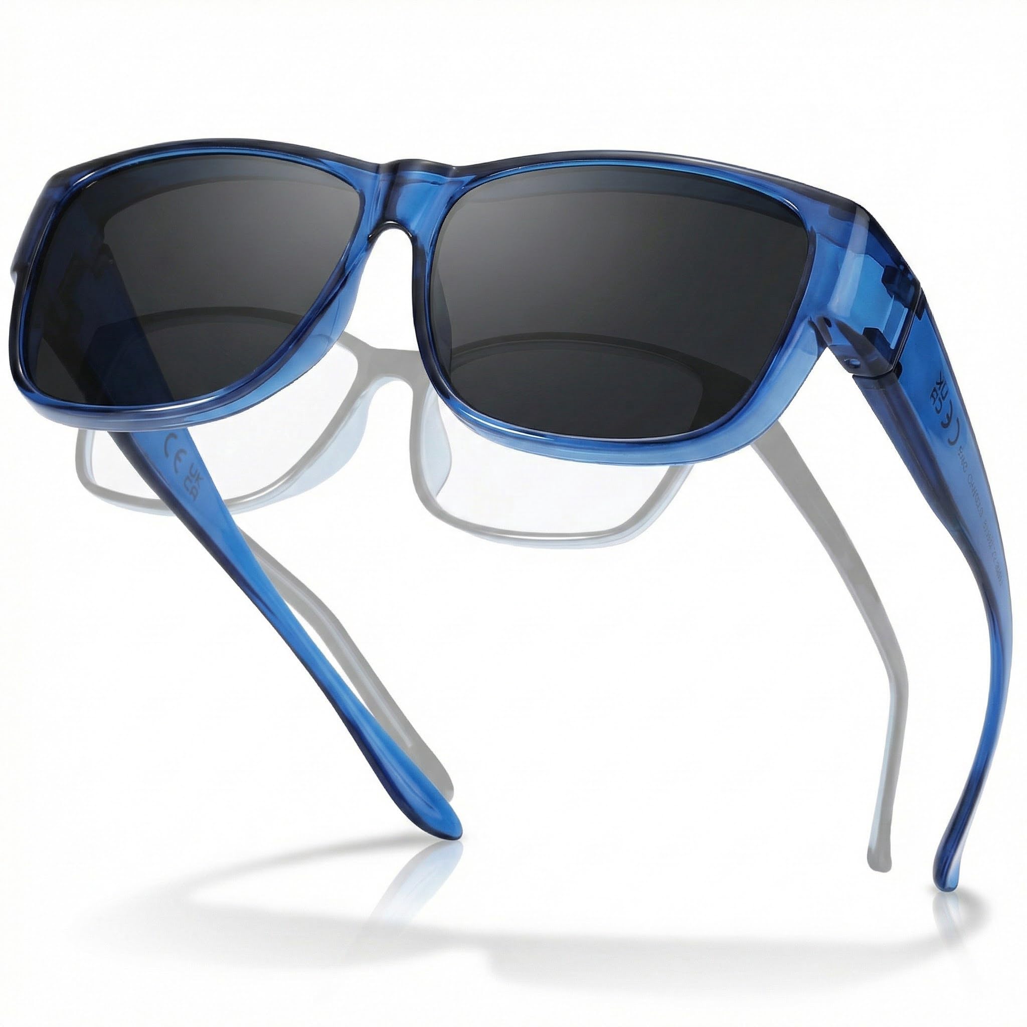 Myiaur Überzieh Sonnenbrille für Herren Polarisiert mit UV400 Schutz, für Brillenträger, Autofahren, Alltag & Strand