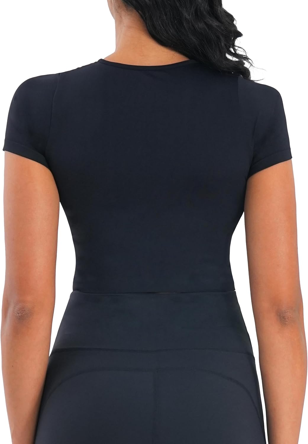 Sunzel Short Sleeve Fitted Basic T Shirts for Women, Soft Crew Neck Basic Crop Tee Cute Trendy Summer Tops Tight Tees - Image 5