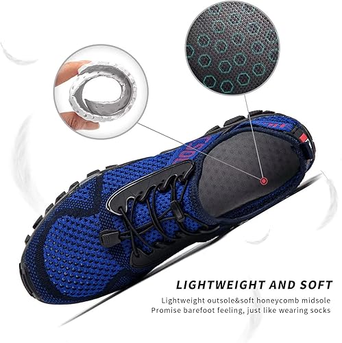 Miniatura 3 de SOBASO Zapatos de agua para mujeres y hombres, secado rápido, para natación, playa, zapatos acuáticos para deportes acuáticos, buceo, senderismo,
