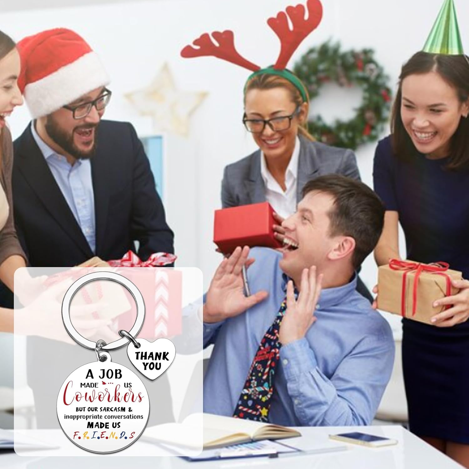 Work Besties Gifts For Women Farewell Gifts for Women Funny Office Gift For Coworkers Adult Cool Work Keychains For Coworker Funny Coworkers Keychain Christmas Gift for Coworkers - Image 7