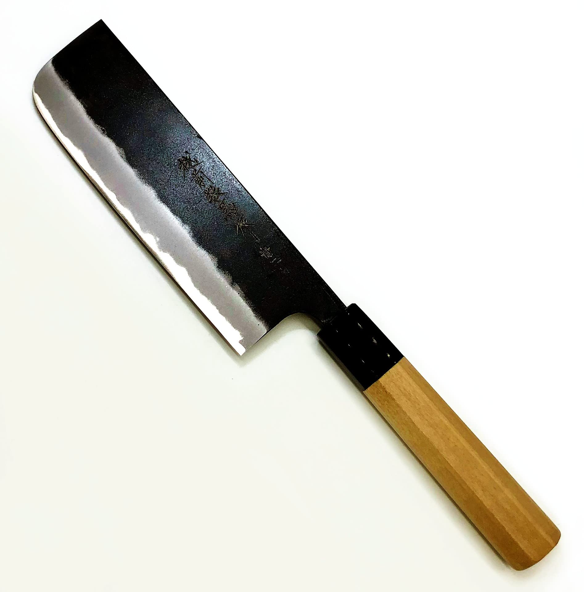 青二鋼 黒水牛八角柄 薄刃 包丁 和包丁 鞘付き 【公式通販】