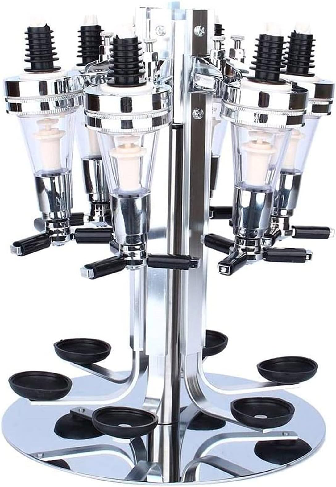 Liquor Dispenser,Alcohol Dispenser,Liquor Dispenser for Home Bar,Steel Rotary Bottle Stand Drinks Dispenser for Spirits and Wine, Bar Butler Organizer