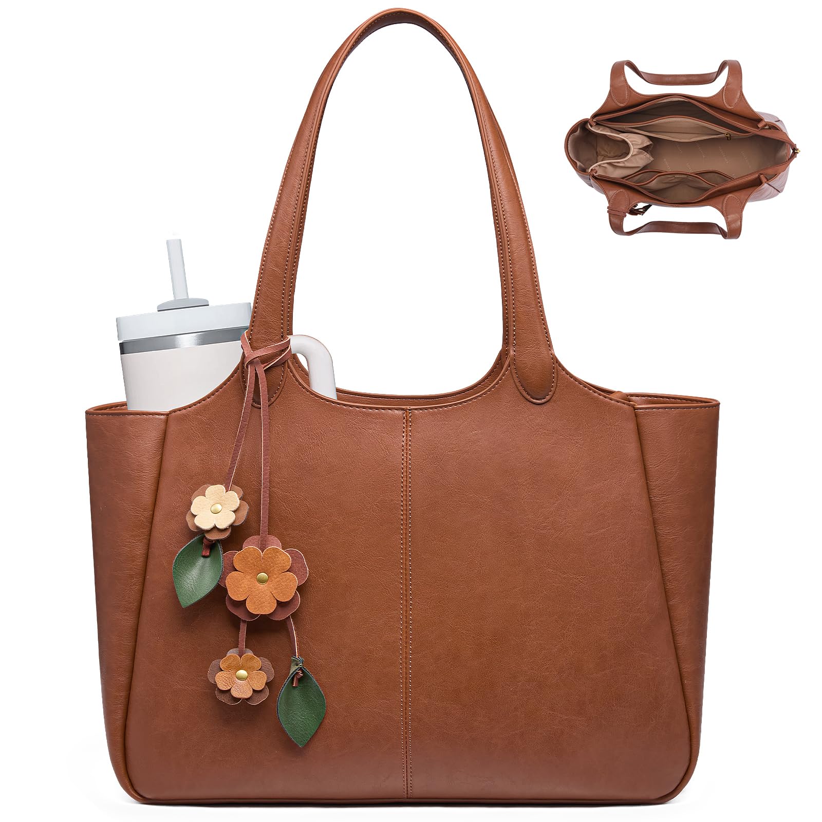 LOVEVOOK Leather Vintage Work Bag