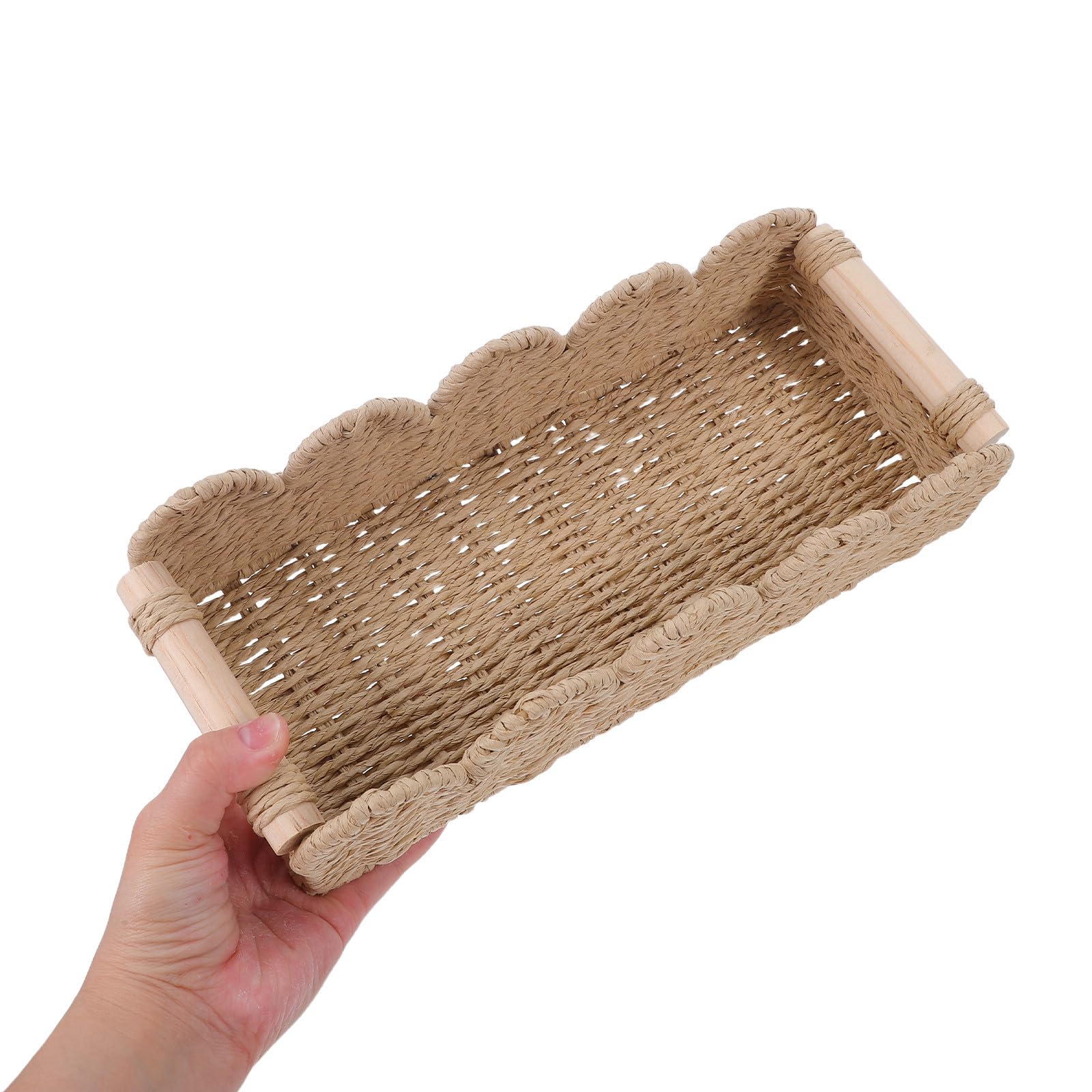 POPETPOP Cesta de Almacenamiento de Papel Higiénico Tejida a Mano 2 Piezas