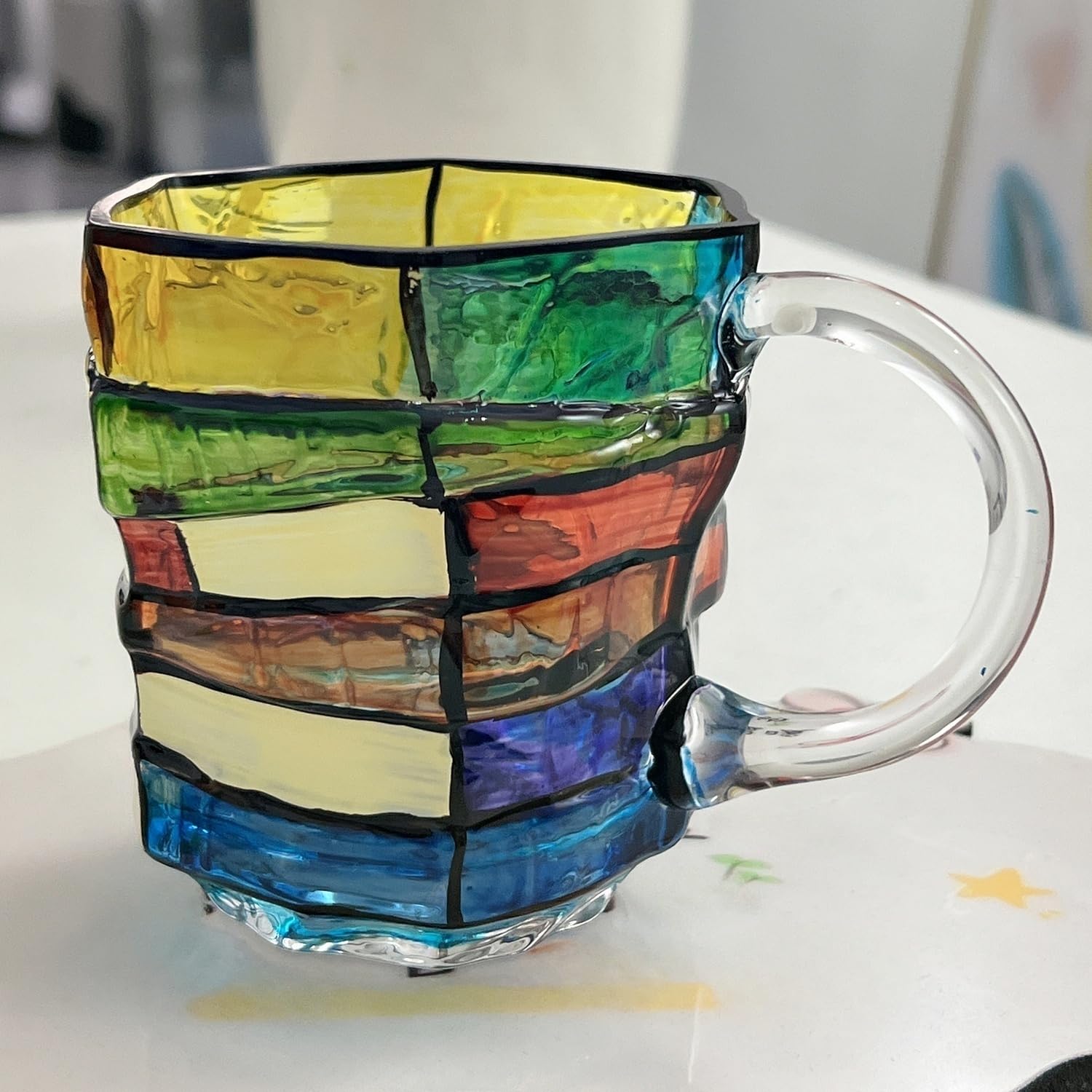 Buchtasse 3d Buch Tasse aus Glas Painted Book Mug Geschenke für Leseratten