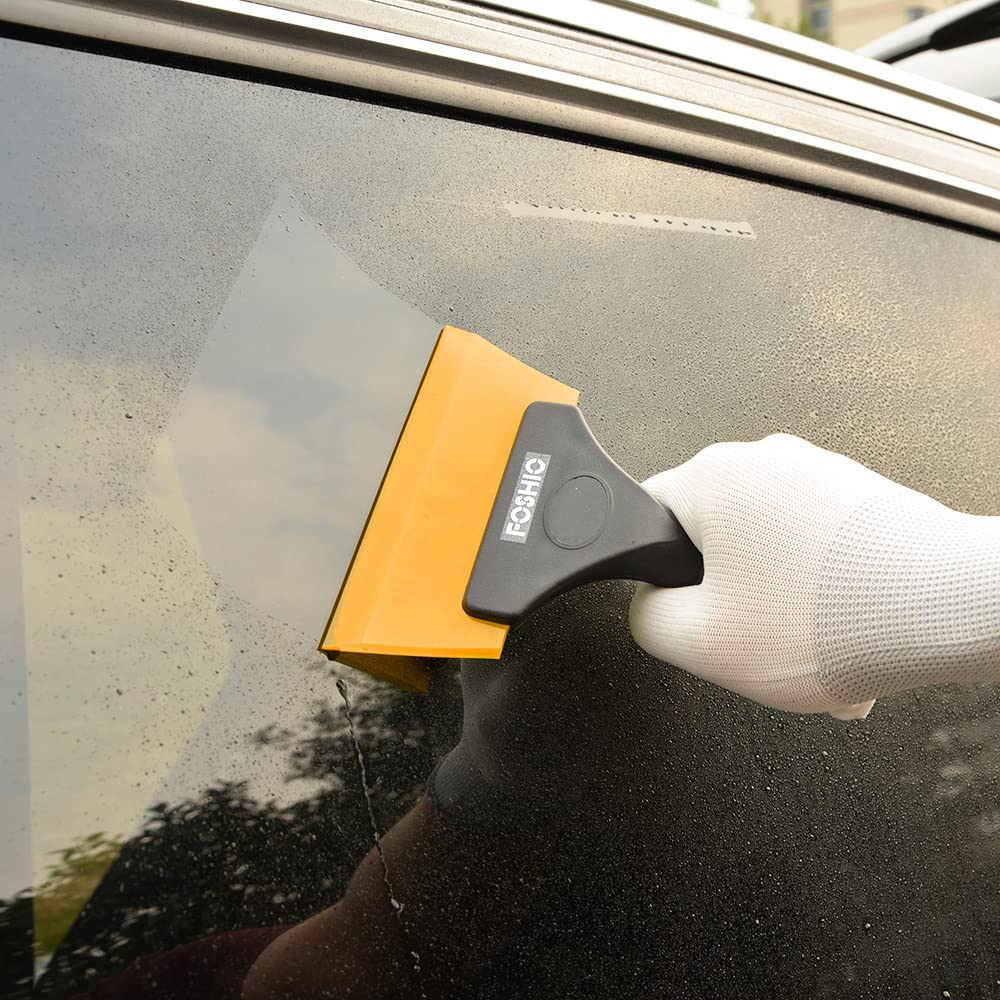 Raclette De Douche En Silicone FOSHIO - Grattoir Pratique Pour Vitres, Miroirs Et Carrelage - Bleu