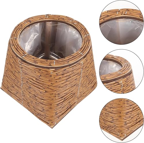 Miniatura 8 de Cesta tejida de ratán para plantas, cesta de almacenamiento decorativa duradera hecha a mano