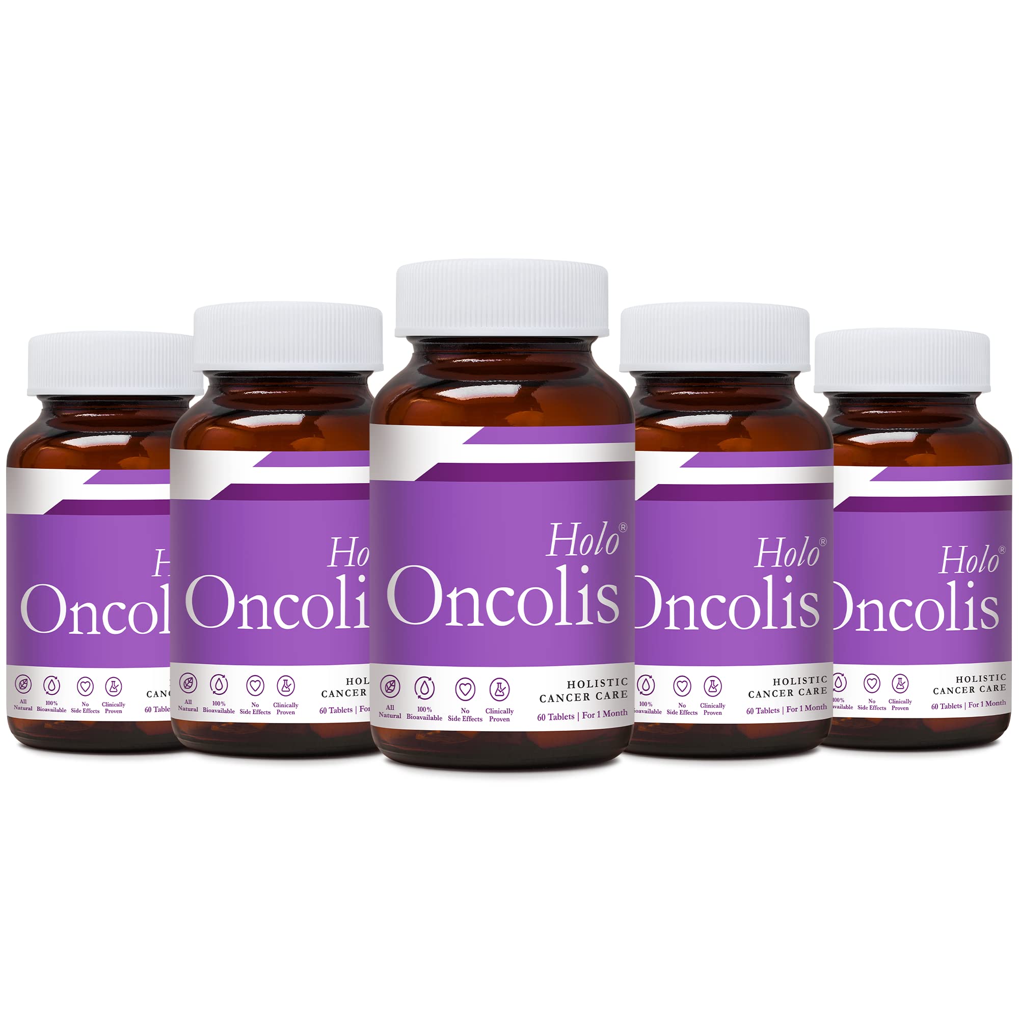 Holo Zeroharm Oncolis - Cancer Care Tablets - 300 Vegetarian Tablets - All-Natural - 100% Water Soluble Curcumin And Plant-Based Ingredients