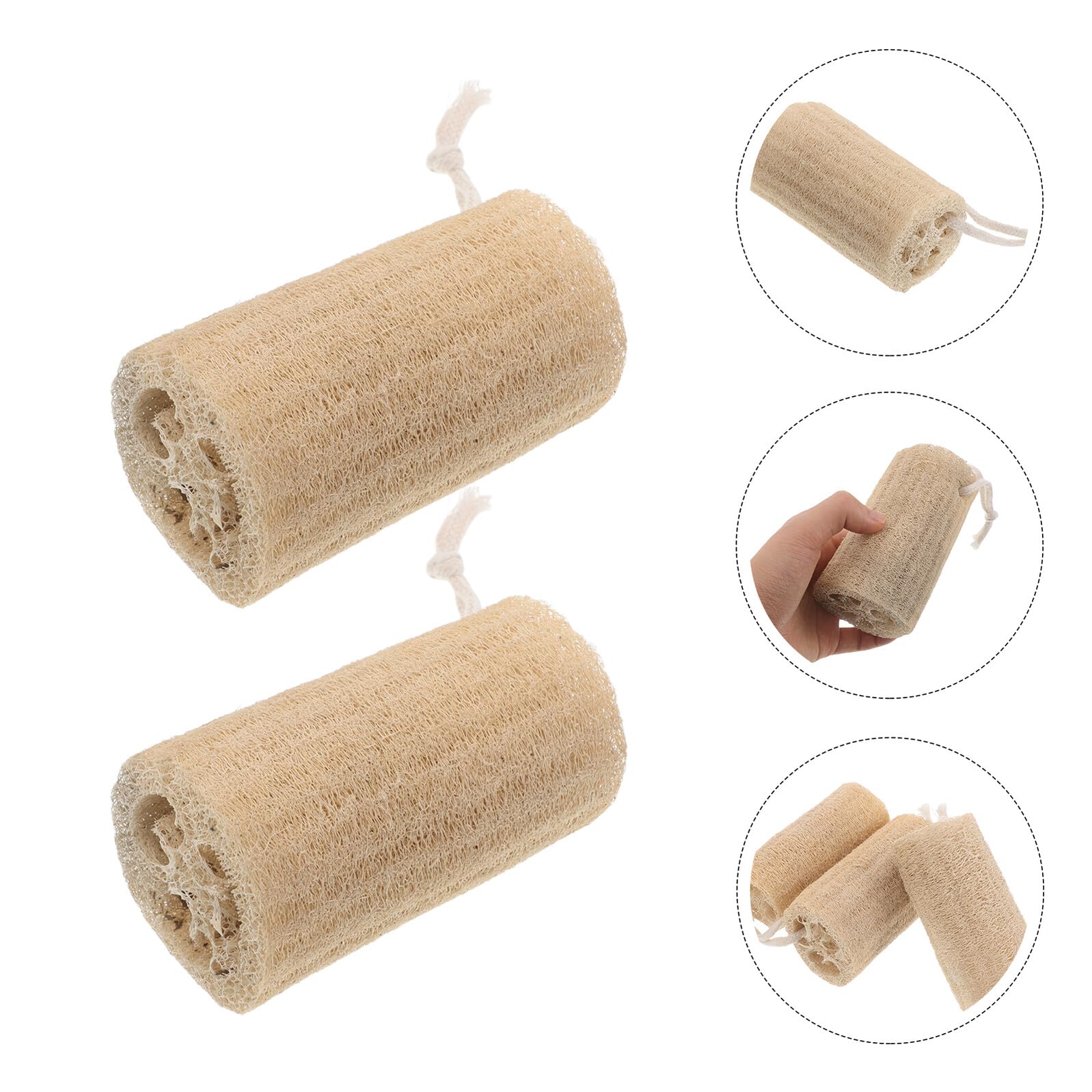 12 Piezas Esponja Natural de Loofah para Ducha Exfoliante Corporal y Profunda Ligera y Compacta Mejorando Circulación y Textura de Piel Adecuada para Hombres y Mujeres Uso