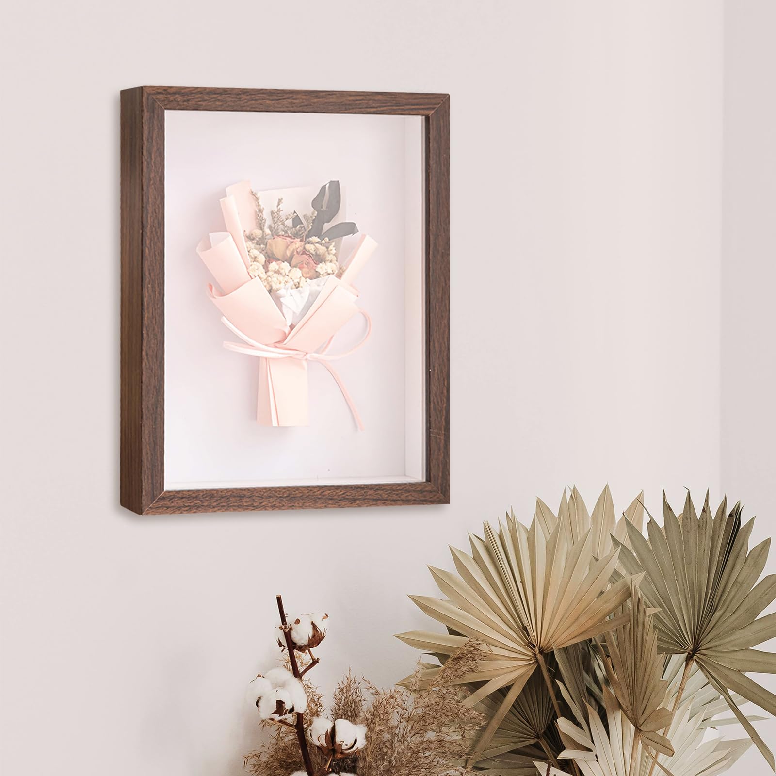 A4 Box Frame SAUNNIHEN Wood Shadow Box Frame - 25x20cm Deep Display ...