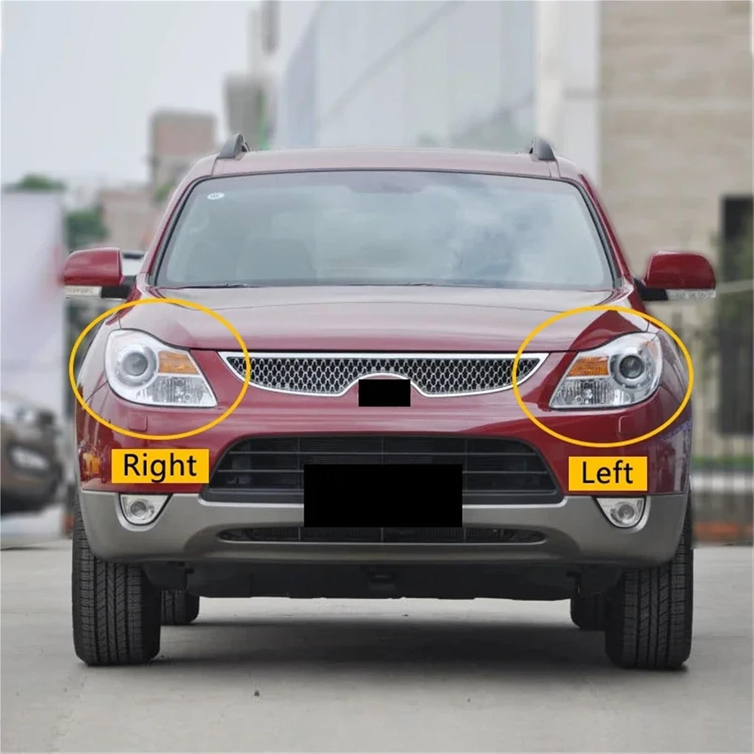 For Hyundai Veracruz 2007-2012 Headlamp Cover Car Headlight Lens Glass Replacement Front Headlights Auto Shell(Left outside)