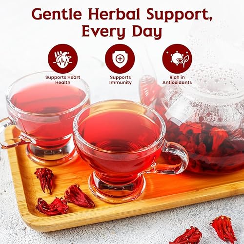 Miniatura 6 de Zyanna Té de hibisco  200 tazas  Pétalos de flores de primera calidad 100% naturales de 3.53 onzas  Flor de Jamaica sin OMG sin cafeína